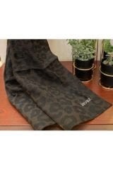 İNVEE LEOPAR ŞAL SİYAH-ALTIN