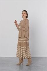 Nuss Zikzak Etek Takım Mocha