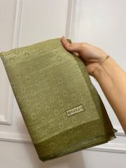 Vakko Monogram Şal Açık Yeşil