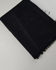 GG yün pamuk şal siyah