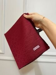 Vakko Monogram Eşarp Bordo