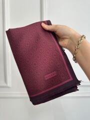 Vakko twil ipek şal bordo