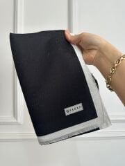 Vakko monogram şal siyah/beyaz