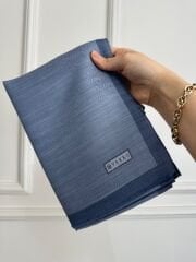 Vakko Monogram Şal Mavi